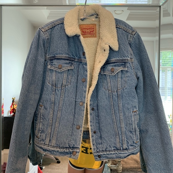 LEVIS SHERPA DENIM JACKET - Picture 1 of 3